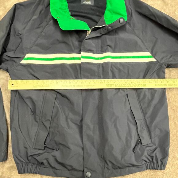 Vintage 90s Nautica Mens XXL Sailing Windbreaker Raincoat NS-83 Hooded Blue - Picture 8 of 16